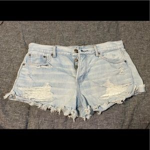 American eagle cut off distressed jean shorts size 10